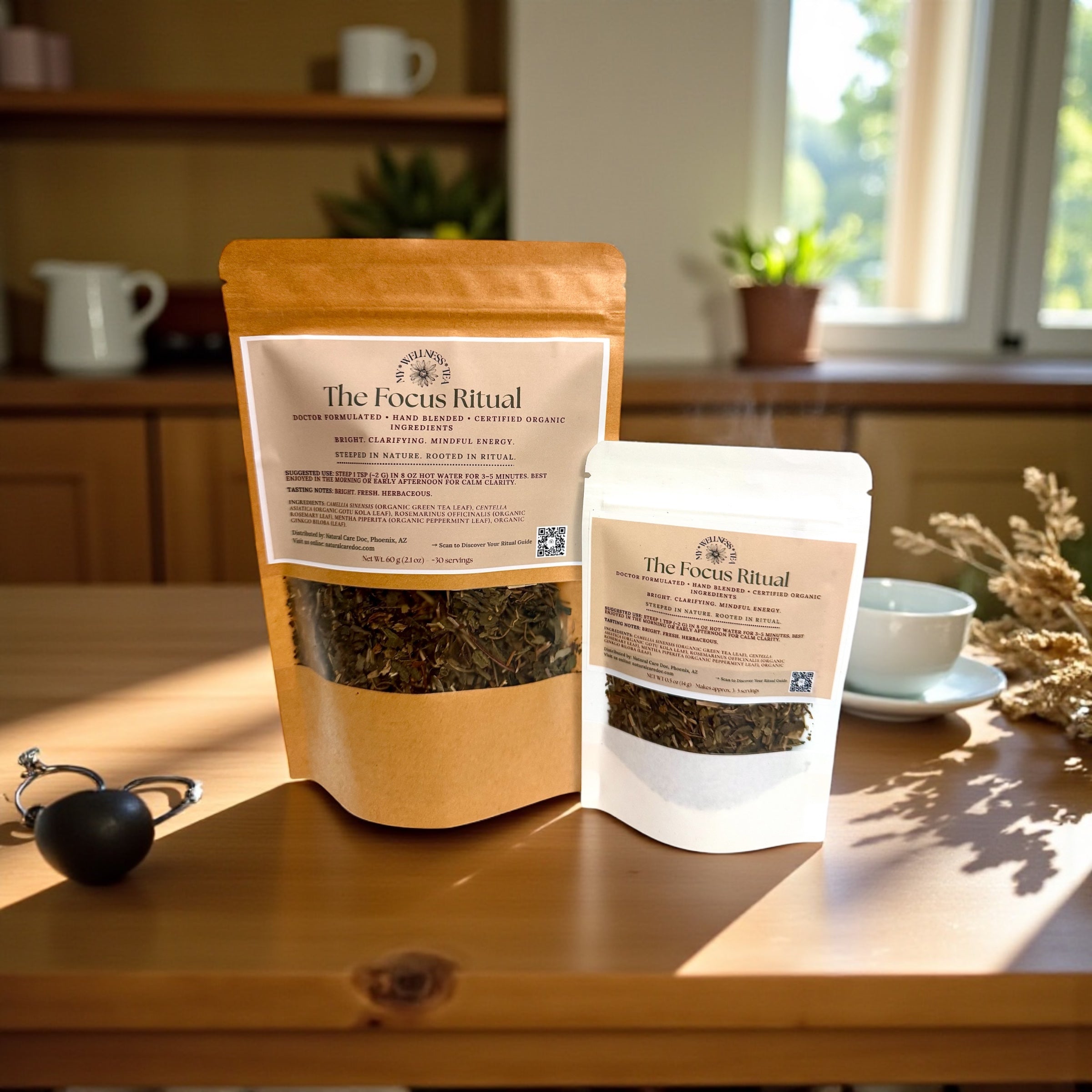 organic house plant focus Focus Ritual – Nootropic Herbal Tea Blend for Clarity & Concentration – Natural Care Doc