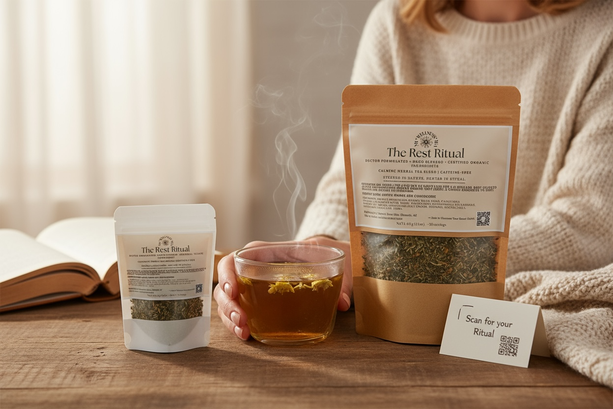 Rest Ritual – Calming Herbal Tea Blend for Relaxation & Sleep Support
