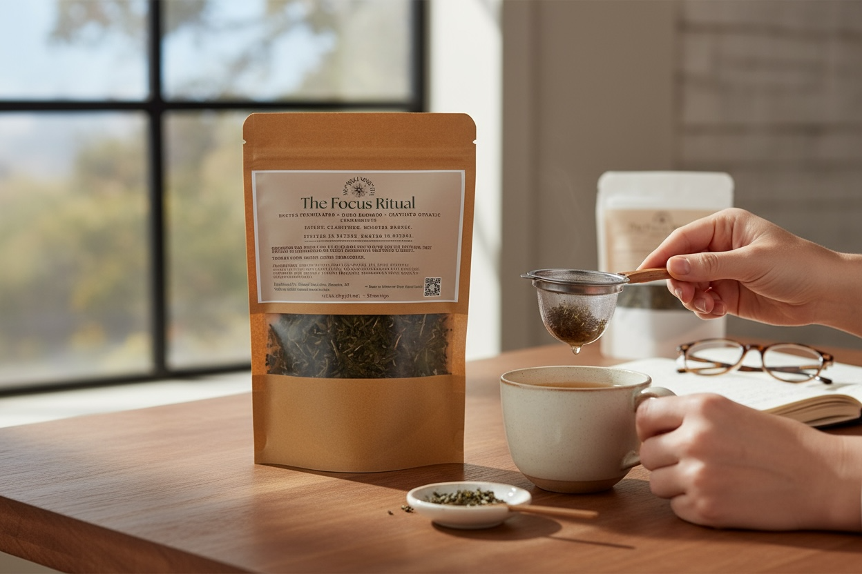 Focus Ritual – Nootropic Herbal Tea Blend for Clarity & Concentration