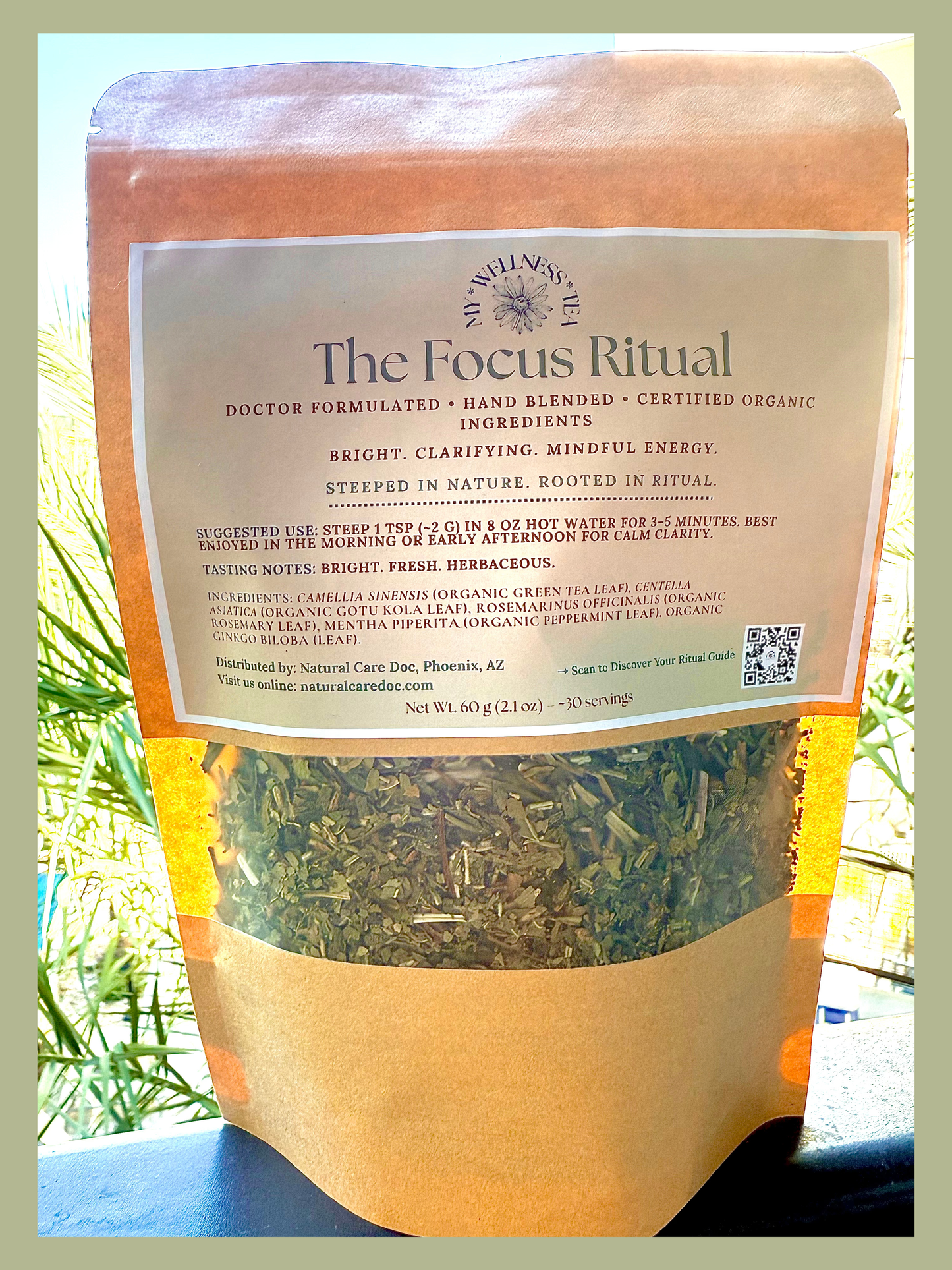 Focus Ritual – Nootropic Herbal Tea Blend for Clarity & Concentration